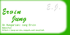 ervin jung business card
